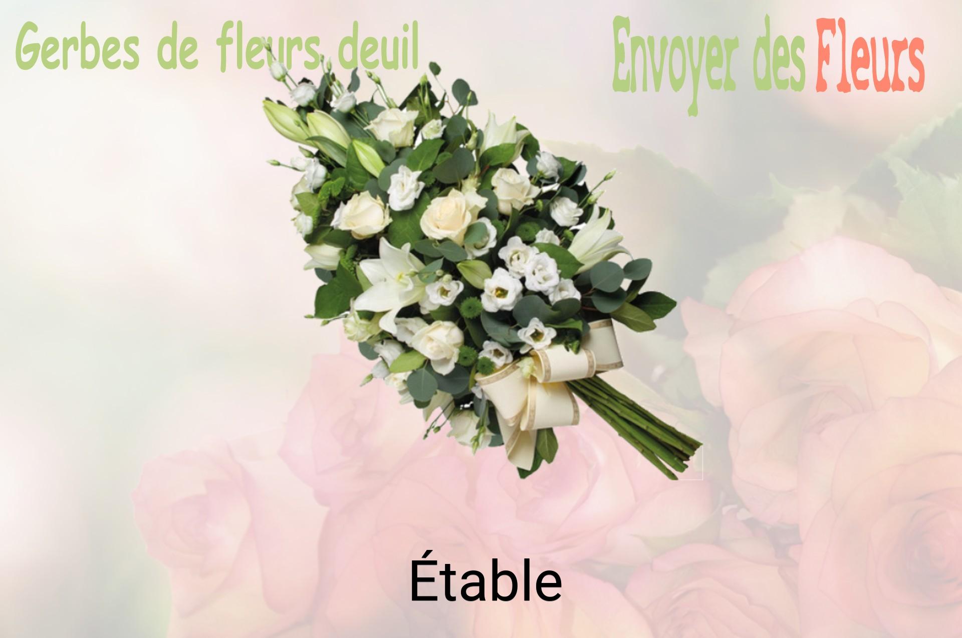 Gerbe de fleurs de deuil livrée à Étable